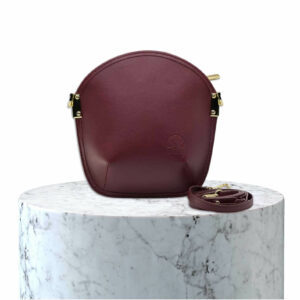 Mini Sarah Li Burgundy clutch 