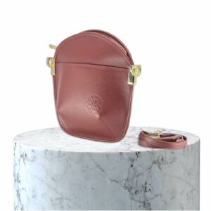 Mini Sarah Li Burgundy clutch 